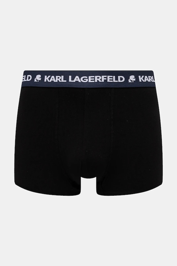 Karl Lagerfeld boxerky pánske bavlnené s elastanom 3-pak čierna A1M47021
