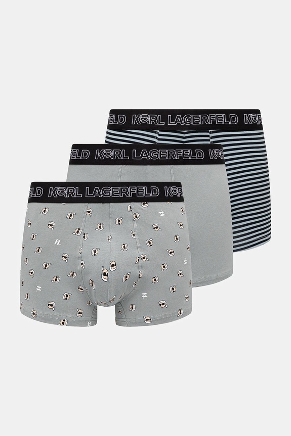 Karl Lagerfeld boxeralsó 3 db sima szürke A1M47042
