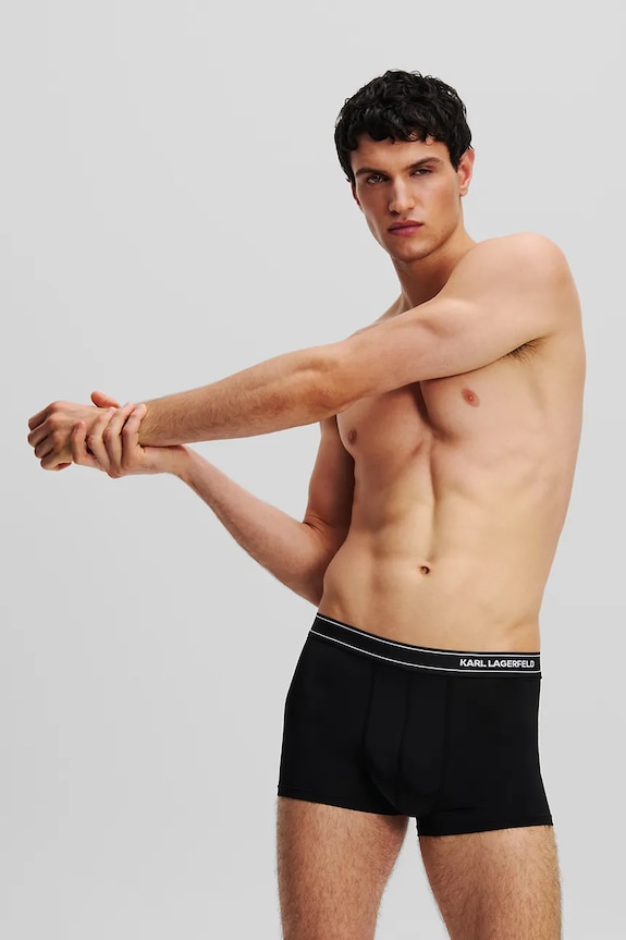 Boxerky Karl Lagerfeld 3-pak A1M47084 čierna SS25