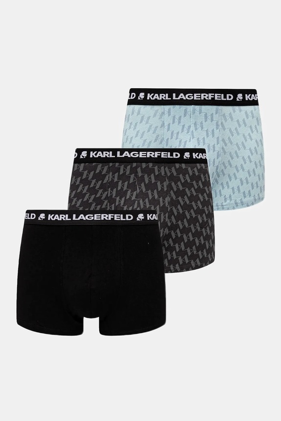 Karl Lagerfeld boxeralsó 3 db mintás fekete A1M47086