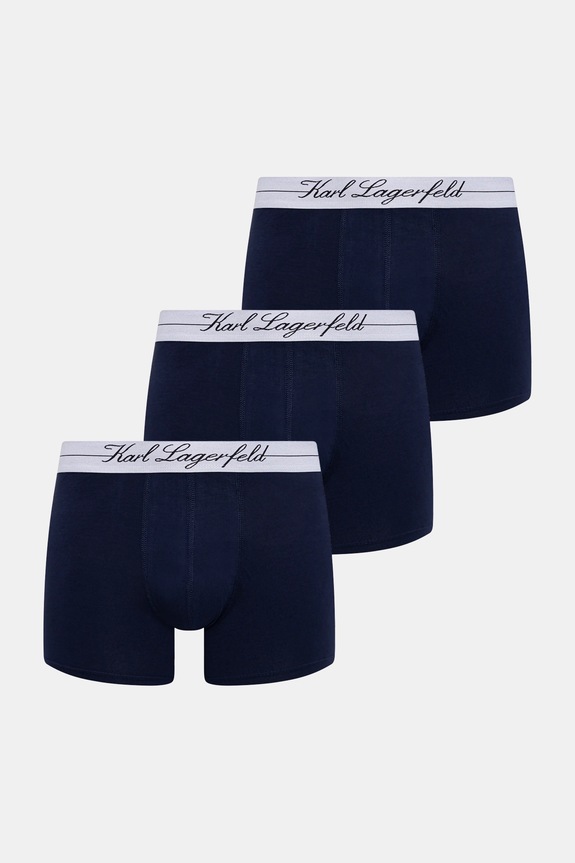 Bokserice Karl Lagerfeld 3-pack print mornarsko plava A1M47089