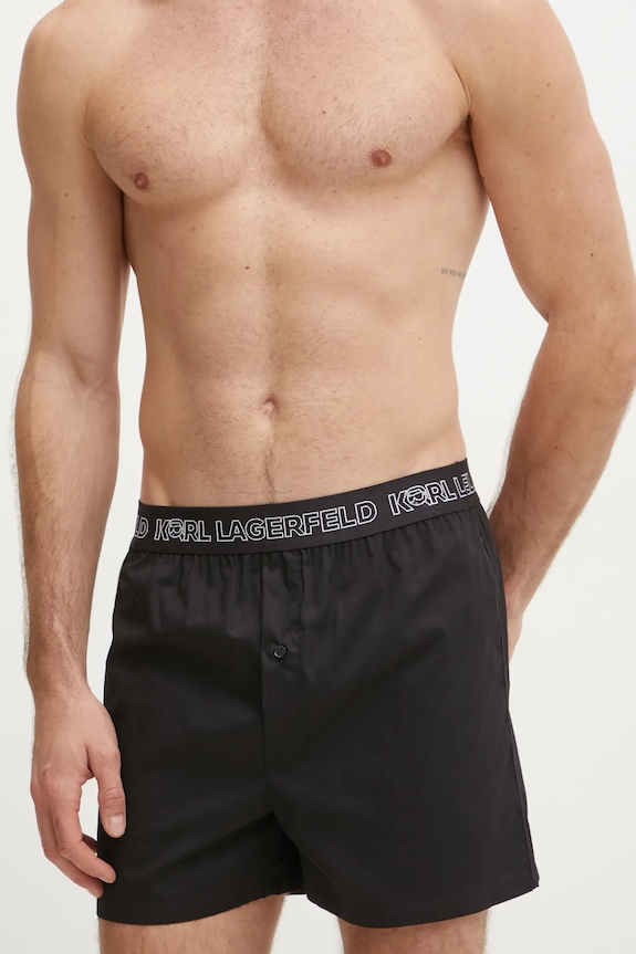 Bavlnené boxerky Karl Lagerfeld 3-pak A1M47131 čierna AA00