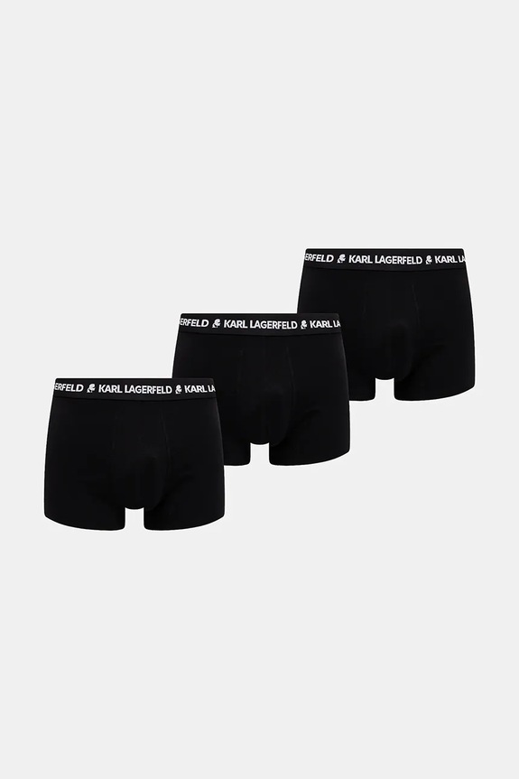 Boxerky Karl Lagerfeld 3-pak bavlna čierna A1M47151