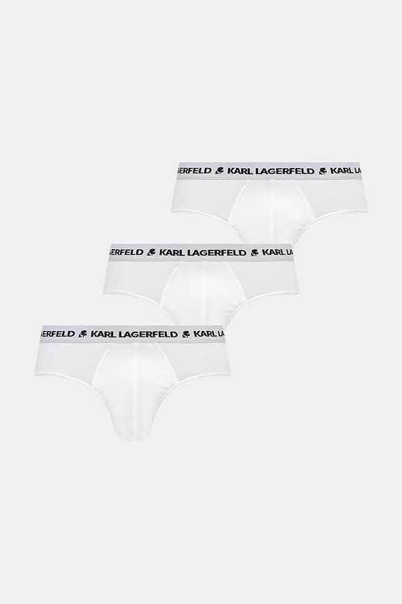 Karl Lagerfeld mutande pacco da 3 sovrastampa bianco A1M47152