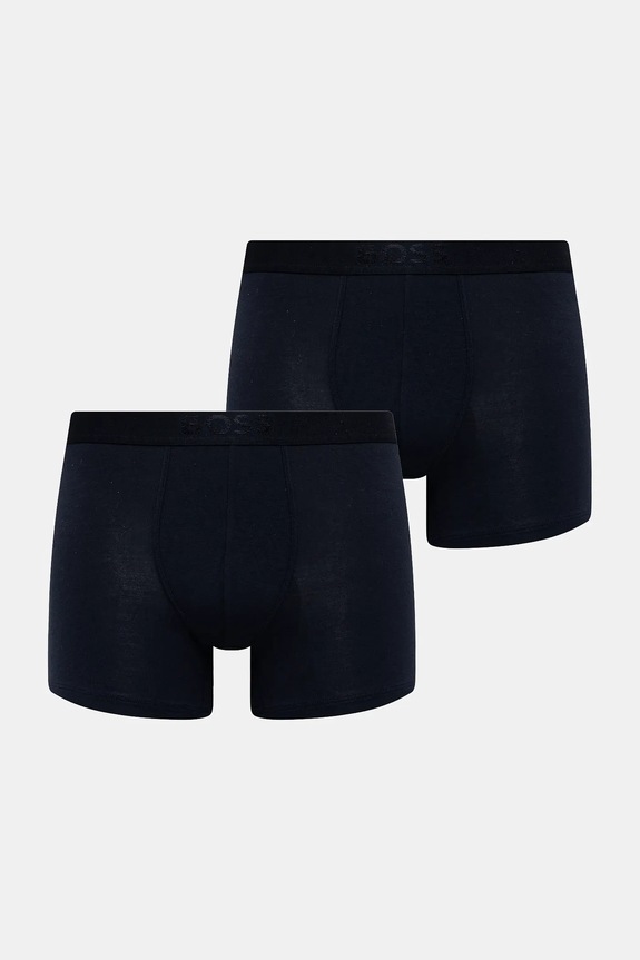 Boxerky BOSS BoxerBr 2P UltraSoft 2-pak pletenina tmavomodrá 50475677