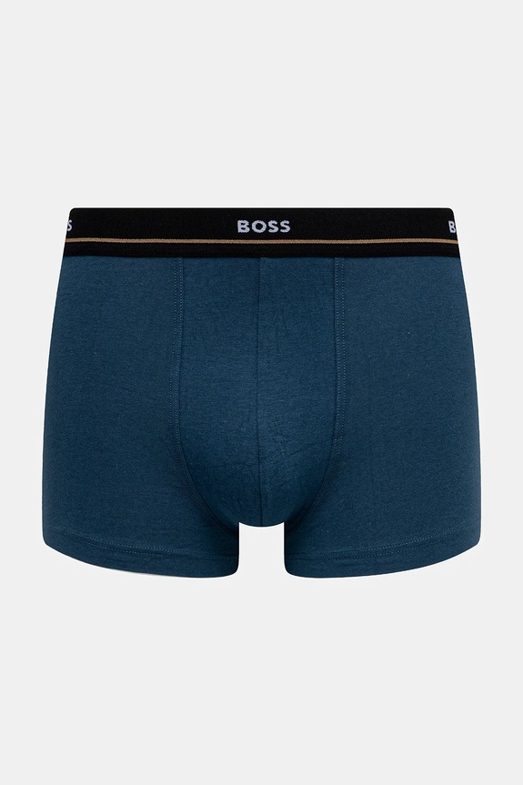 BOSS boxeri bărbați din bumbac cu elastan Trunk 5P Essential pachet de 5 50531660 bleumarin SS26