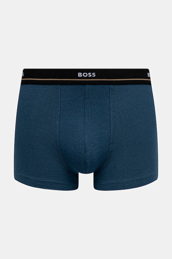 BOSS boxeri bărbați din bumbac cu elastan Trunk 5P Essential pachet de 5 50531660 bleumarin SS26