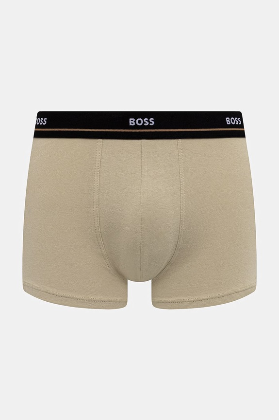 BOSS boxer da uomo in cotone con elastan Trunk 5P Essential pacco da 5 50531660 verde SS26