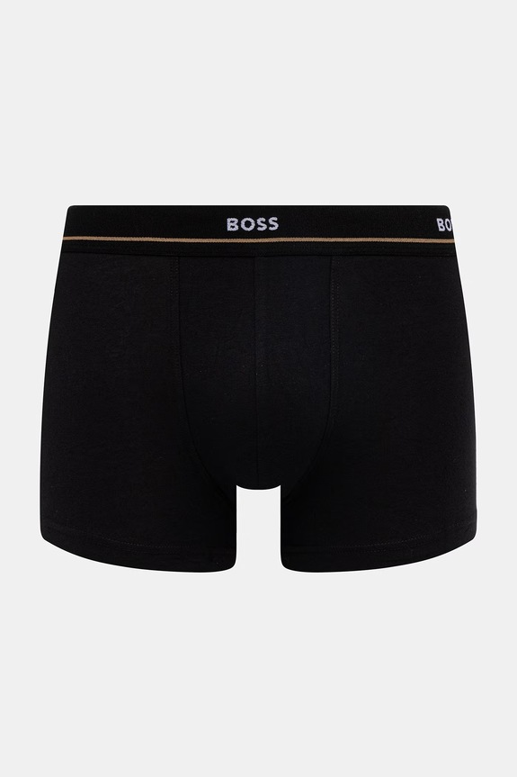 Oblečenie BOSS boxerky pánske bavlnené s elastanom Trunk 5-pak 50531660 čierna
