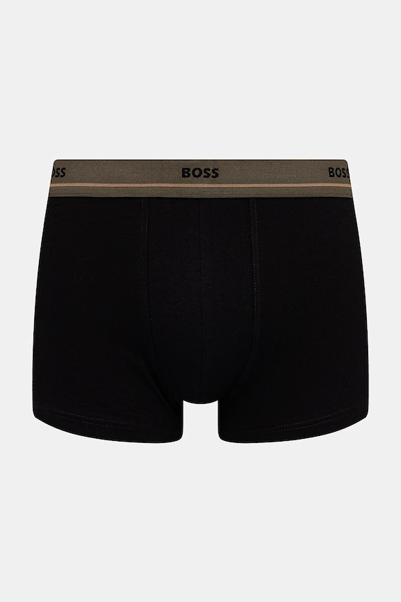 BOSS boxerky pánské bavlněné s elastanem Trunk 5P Essential 5-pack černá 50531660