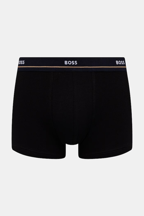 BOSS boxerky pánské bavlněné s elastanem Trunk 5P Essential 5-pack 50531660 černá