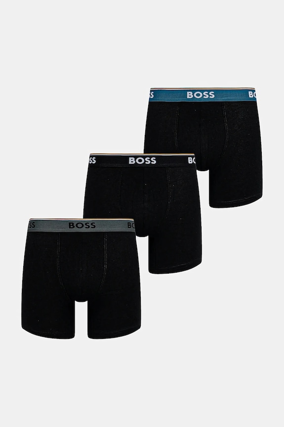 Boxerky BOSS 3-pak BoxerBr 3P Power bavlna čierna 50531691