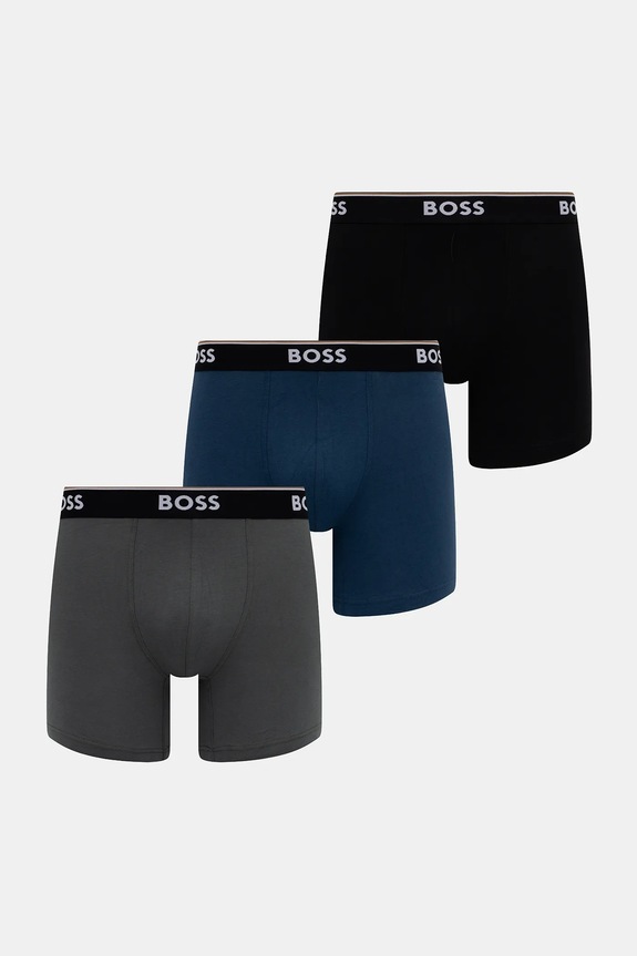 BOSS boxeri 3-pack BoxerBr 3P Power negru 50531691