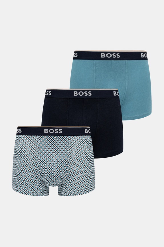 BOSS boxeralsó 3 db sima sötétkék 50531701