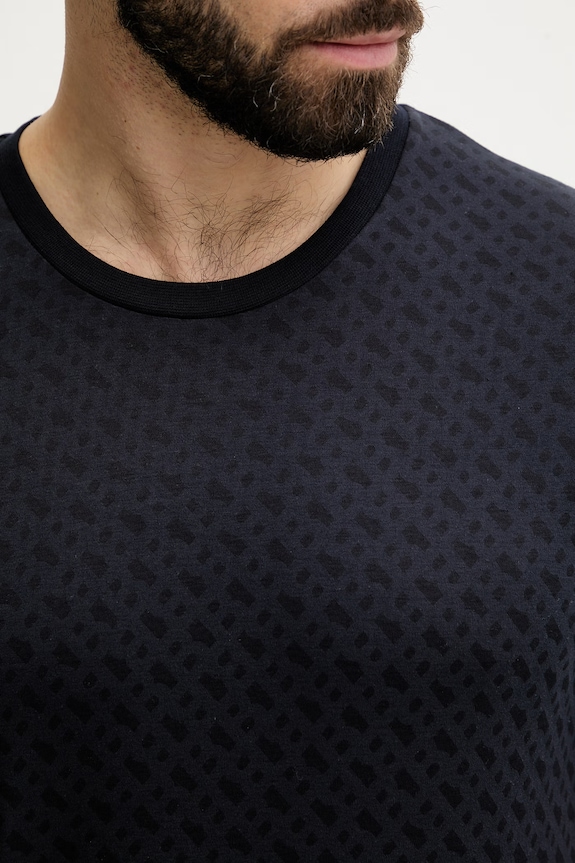 BOSS lounge t-shirt ανδρικό βαμβακερό 50535741 σκούρο μπλε