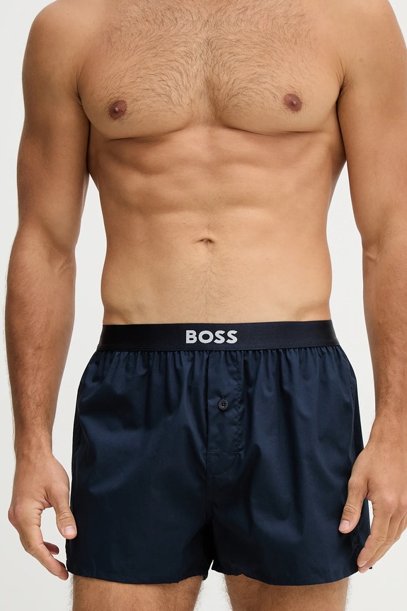 Îmbrăcăminte BOSS boxeri bărbați bumbac 2P Boxer Shorts EW pachet de 2 50535781 bleumarin