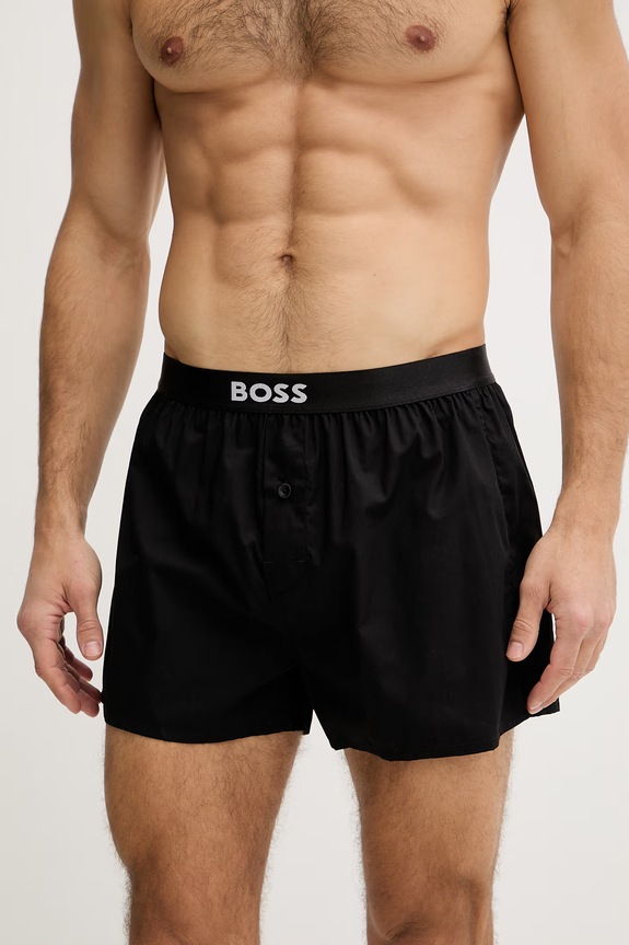 BOSS boxeri bărbați din bumbac 2P Boxer Shorts EW pachet de 2 50535781 verde SS26