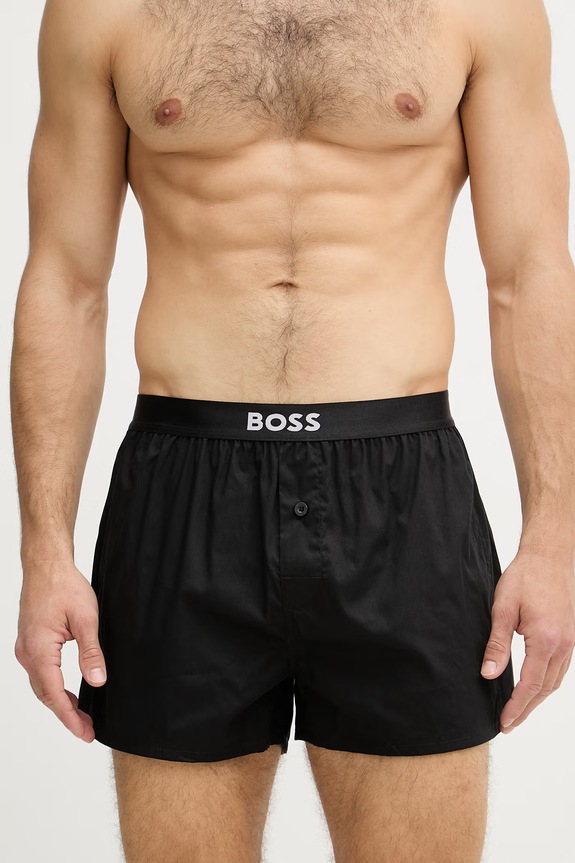 Îmbrăcăminte BOSS boxeri bărbați din bumbac 2P Boxer Shorts EW pachet de 2 50535781 gri