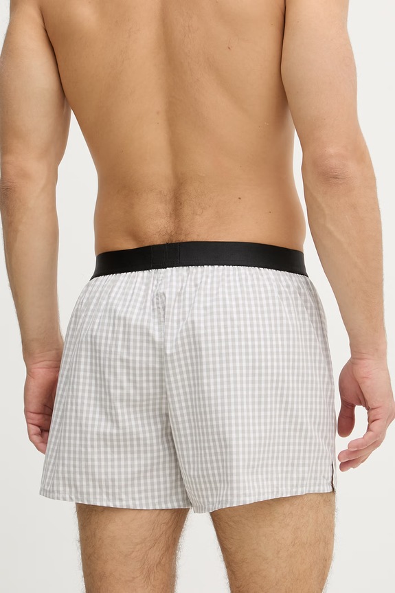 BOSS boxeri bărbați din bumbac 2P Boxer Shorts EW pachet de 2 gri 50535781