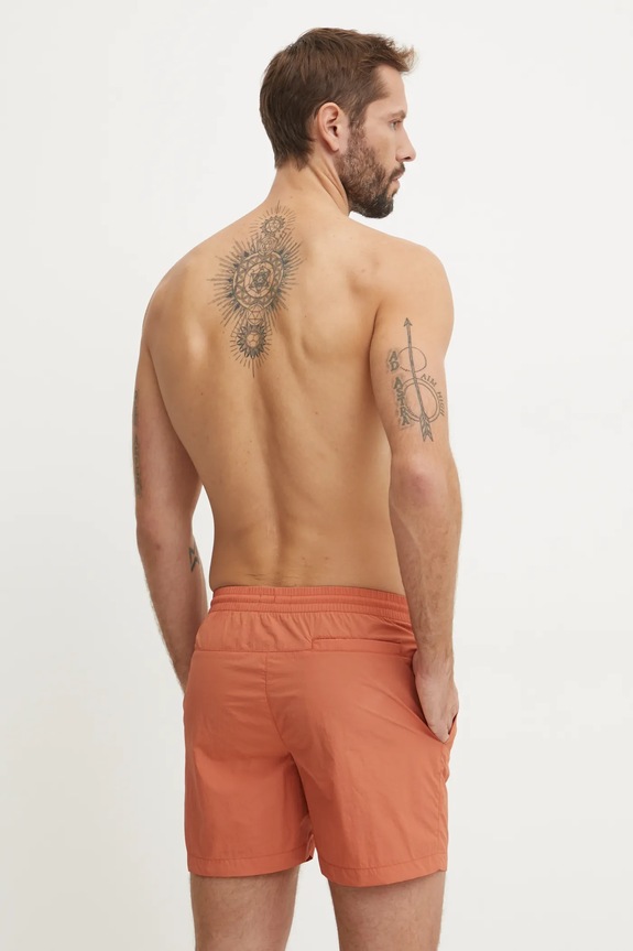 Odzież Calvin Klein szorty kąpielowe KM0KM01080 pomarańczowy