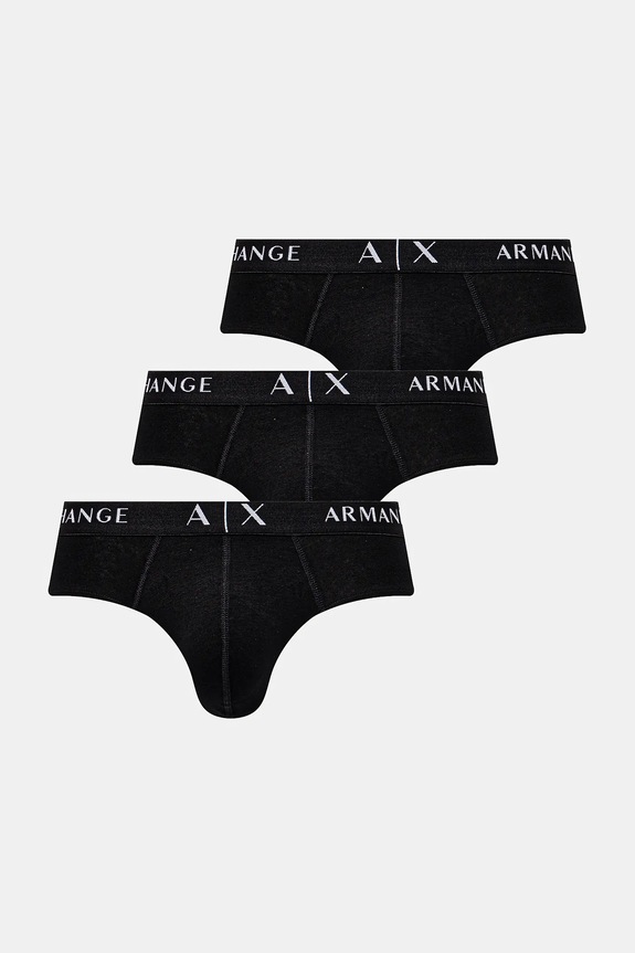 Armani Exchange alsónadrág 3 db sima fekete XM000870.AF13682.NOS