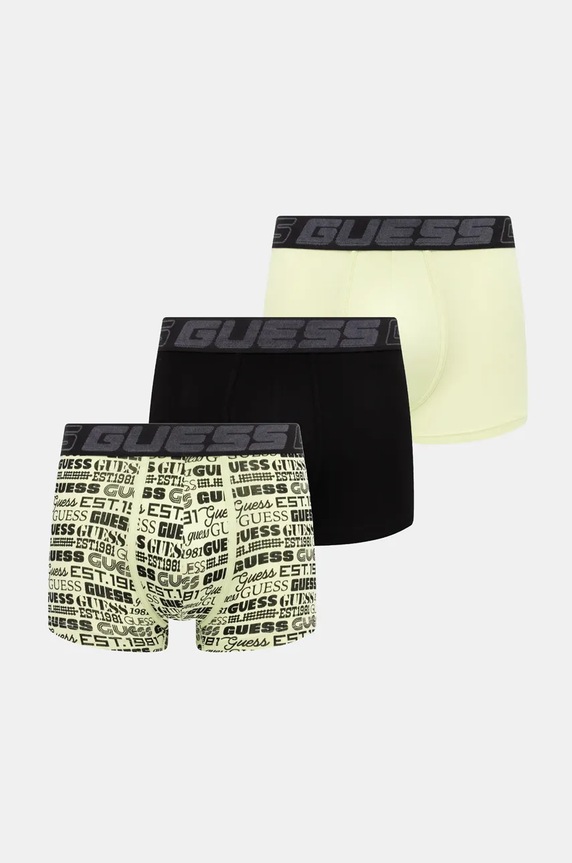 Guess bokserki JOE 3-pack wzorzyste czarny U5RG15.K6YW1