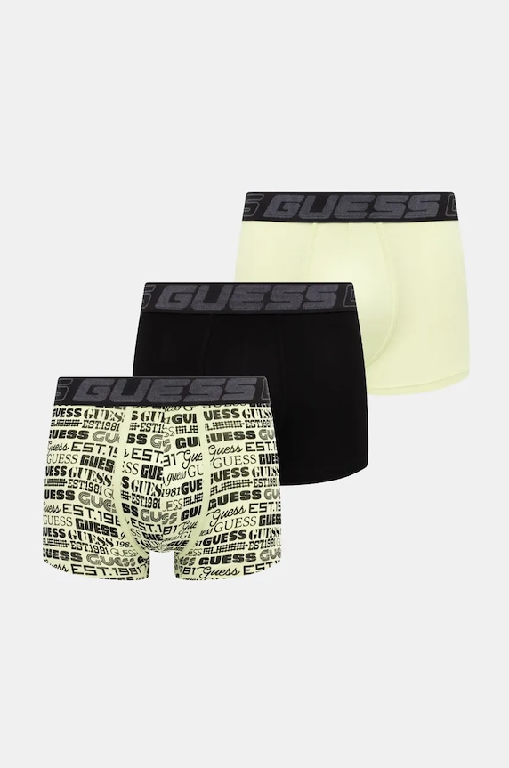 Guess bokserki JOE 3-pack wzorzyste czarny U5RG15.K6YW1