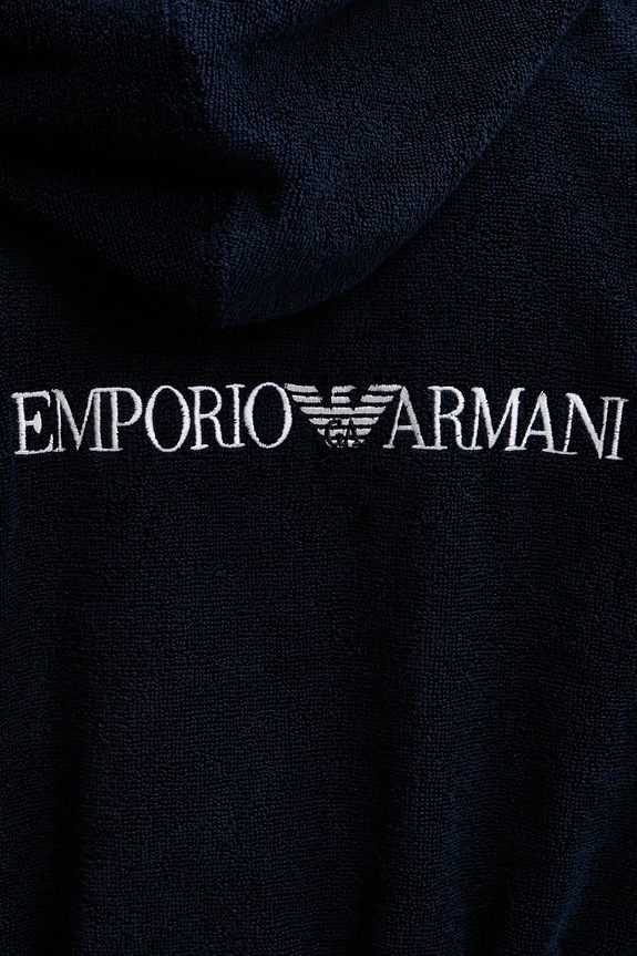 Bavlněný župan EA7 Emporio Armani AF14014.7M000441 námořnická modř