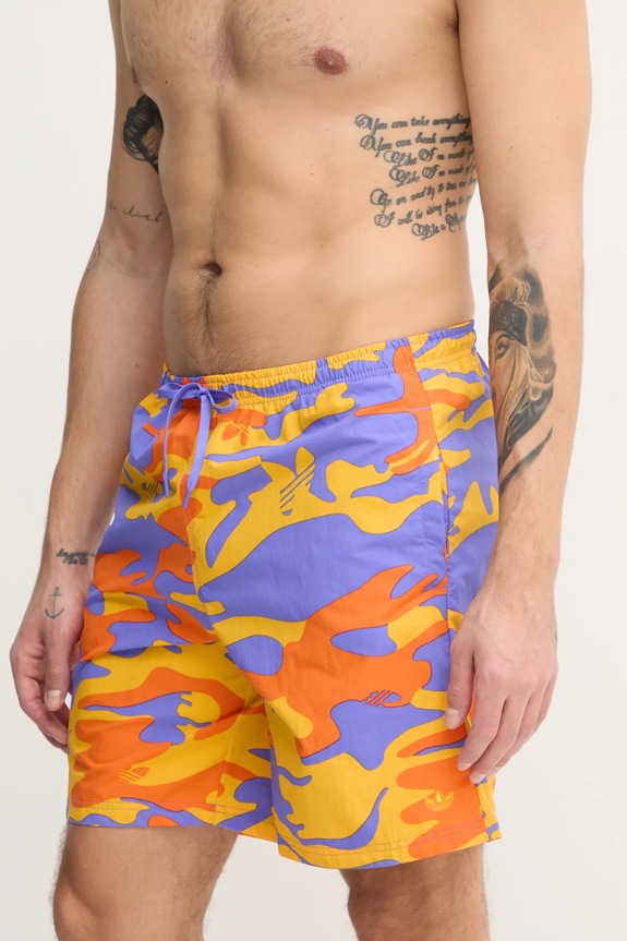 Plavkové šortky adidas Originals STR SWIMSH 8IN JD4262 fialová SS25