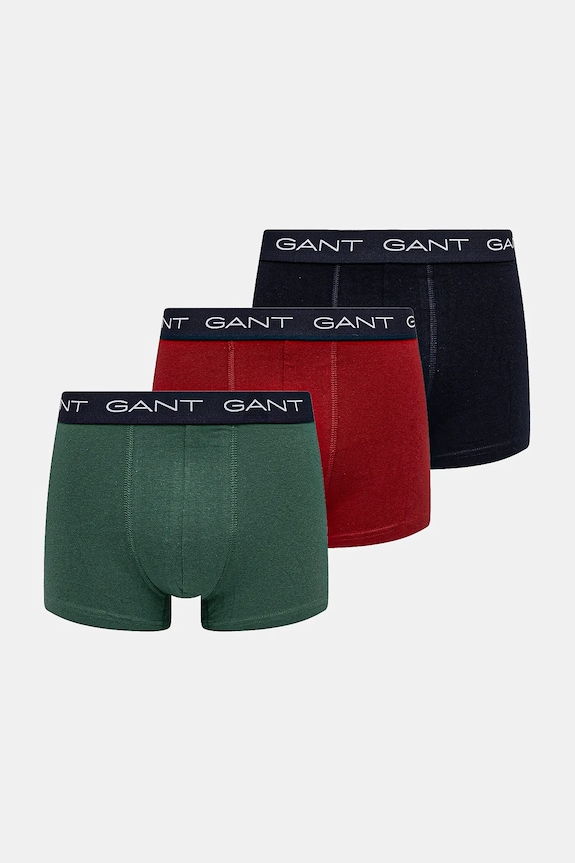 Boxerky Gant 3-pak potlač tmavomodrá 902443003