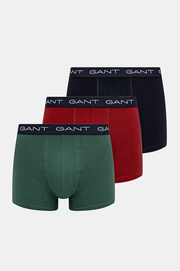 Boxerky Gant 3-pak potlač tmavomodrá 902443004