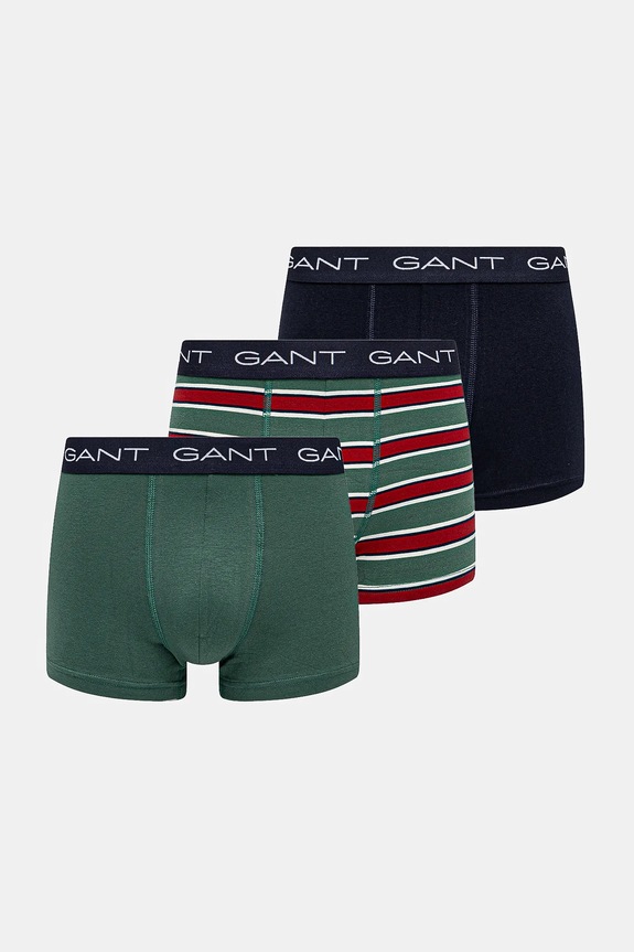 Boxerky Gant 3-pak potlač tmavomodrá 902443033