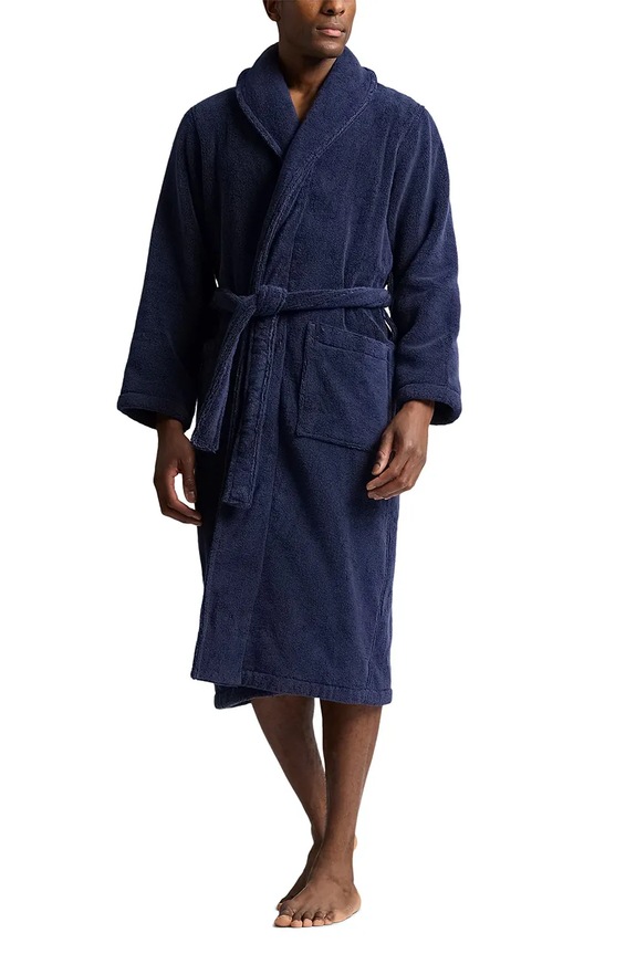 Polo Ralph Lauren halat de baie din bumbac bumbac bleumarin 714965518