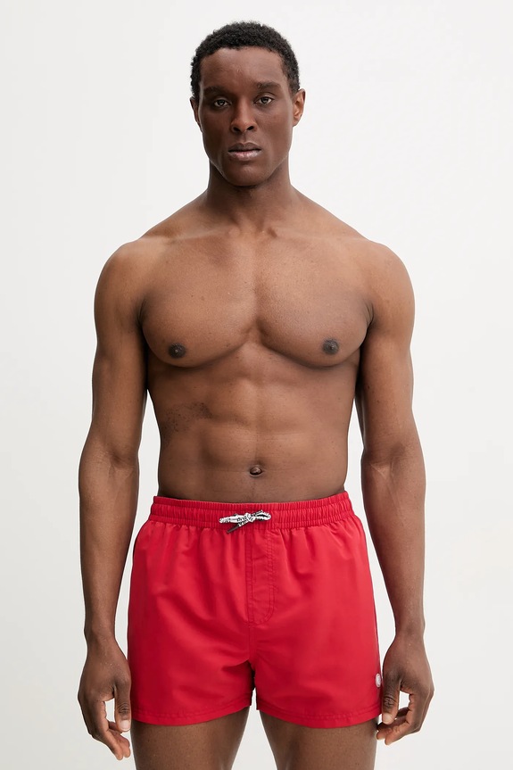 Pepe Jeans szorty kąpielowe RUBBER SWIMSHORT PMB10417 czerwony SS25