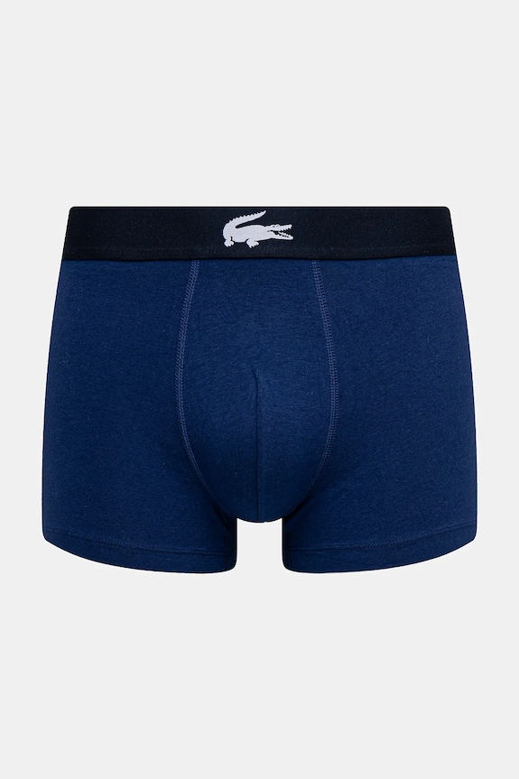 Lacoste boxerky pánske bavlnené s elastanom 3-pak tmavomodrá 5H1288