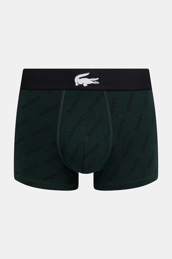 Lacoste boxerky pánske bavlnené s elastanom 3-pak 5H1288 čierna SS26