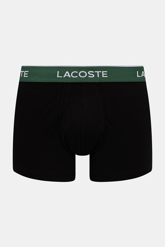 Odzież Lacoste bokserki dopasowane męskie bawełniane z elastanem 3-pack 5H1297 czarny