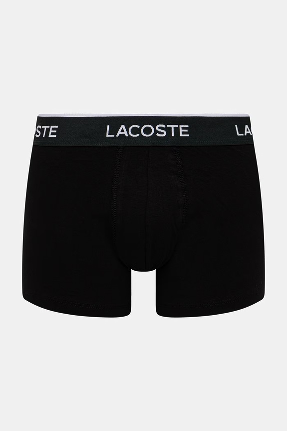 Lacoste bokserki dopasowane męskie bawełniane z elastanem 3-pack czarny 5H1297