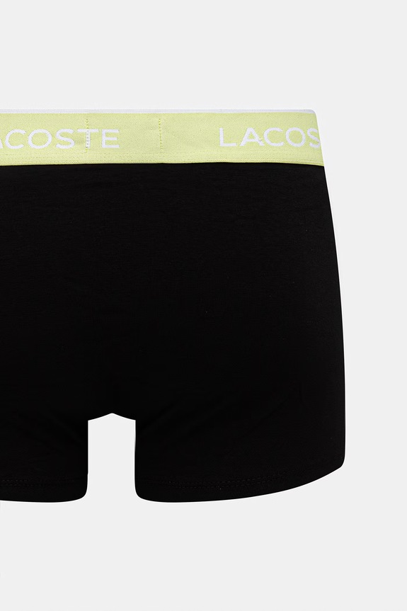 Lacoste bokserki dopasowane męskie bawełniane z elastanem 3-pack 5H1297 czarny