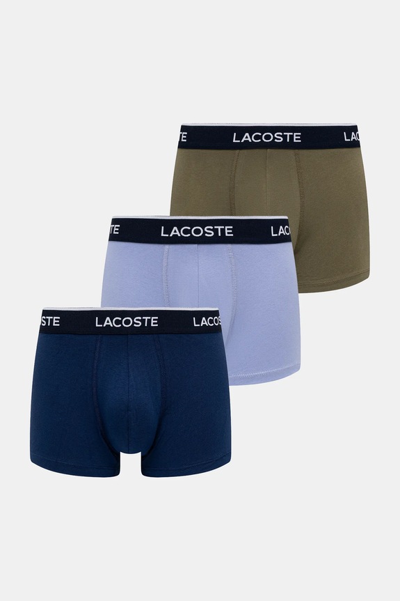 Боксеры Lacoste 3 шт трикотаж тёмно-синий 5H1300