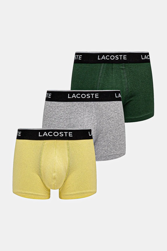 Боксери Lacoste 3-pack трикотаж сірий 5H1300