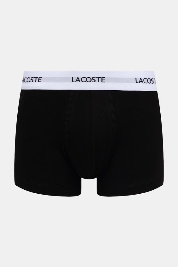 Lacoste bokserki dopasowane męskie bawełniane z elastanem 3-pack 5H5150 czarny SS26