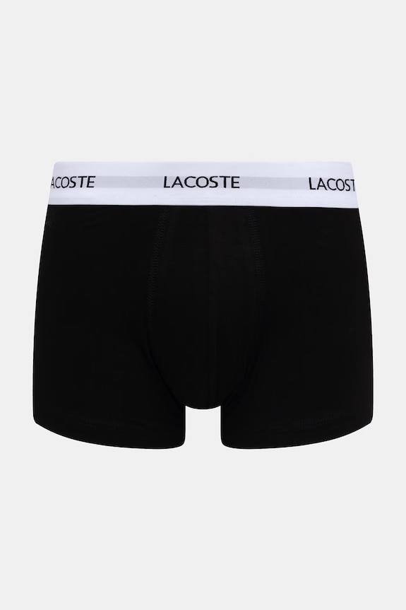 Lacoste bokserki dopasowane męskie bawełniane z elastanem 3-pack 5H5150 czarny SS26