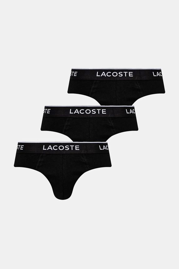 Moške spodnjice Lacoste 3-pack Pletenina črna 8H1293