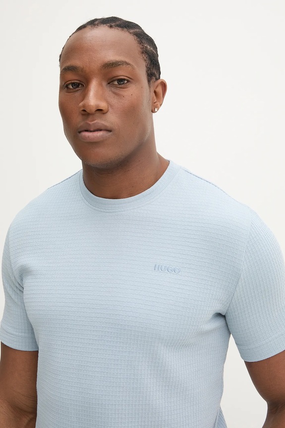 HUGO T-shirt lounge da uomo con cotone Austin T-Shirt 50532011 blu SS26
