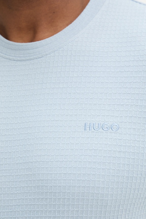 HUGO T-shirt lounge da uomo con cotone Austin T-Shirt blu 50532011