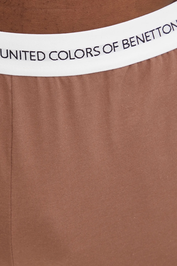Pamučni donji dio pidžame United Colors of Benetton smeđa 30964F00V