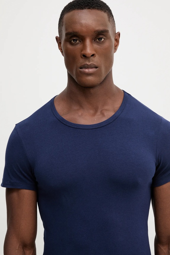 United Colors of Benetton t-shirt lounge męski bawełniany z elastanem granatowy 3OP82M111