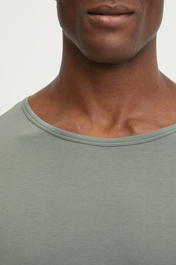 United Colors of Benetton lounge tričko pánske bavlnené s elastanom 3OP82M111 zelená