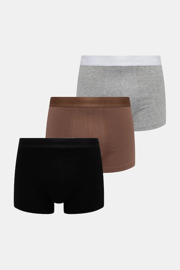 United Colors of Benetton bokserki 3-pack bawełna szary 3OP82X01E